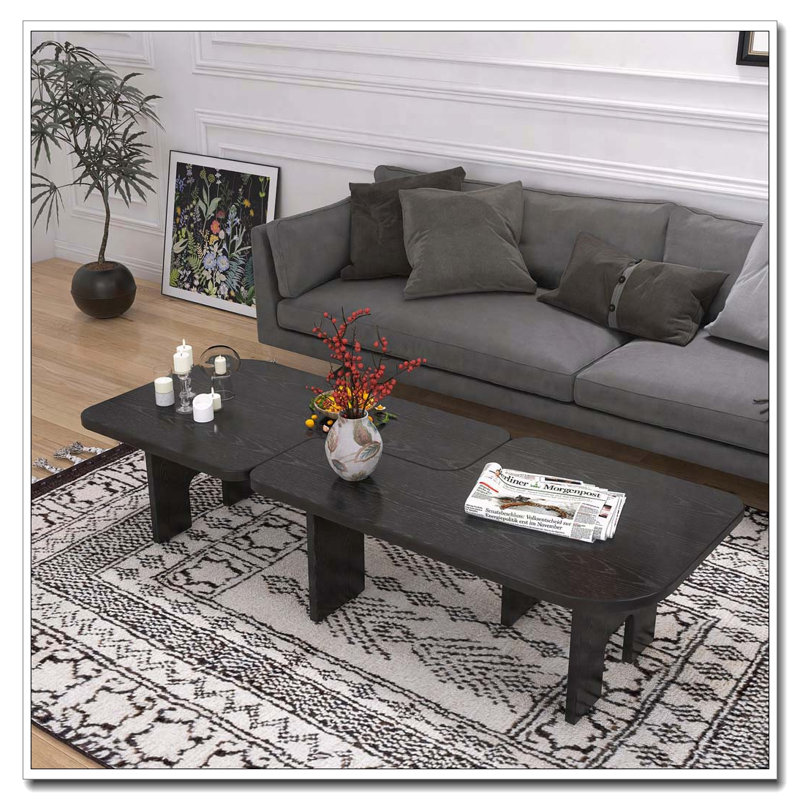 Table basse gigogne en bois 70,76 po