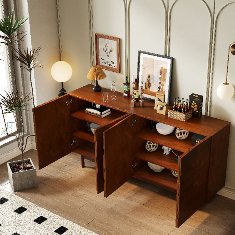 Armoire à chaussures classique en bois massif 24 paires, Brun