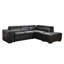 Canapé-lit modulaire en similicuir de 103 po de largeur avec appui-tête réglable, canapé-lit modulaire escamotable avec repose-pieds et 2 tabourets-267432225