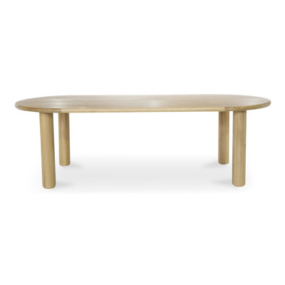 Tully Oak Oval Solid Wood Base Dining Table
