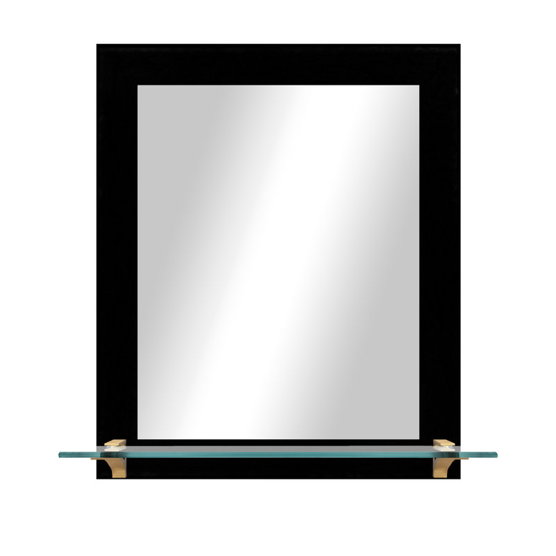 Flat Wall Mirror, Black