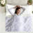 Spacious White Nylon Bedding Sets, Silky Comfort, Ideal For Hot Sleepers