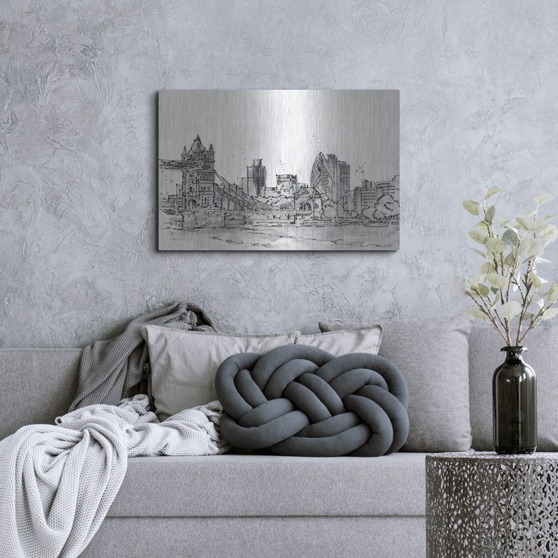 «Skyline Sketches IV» par Anne Tavoletti, H 24 po x l 36 po