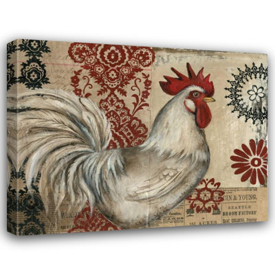  Poloson, Kimberly Gallery Wrapped Canvas Art Titled: Classic Rooster I