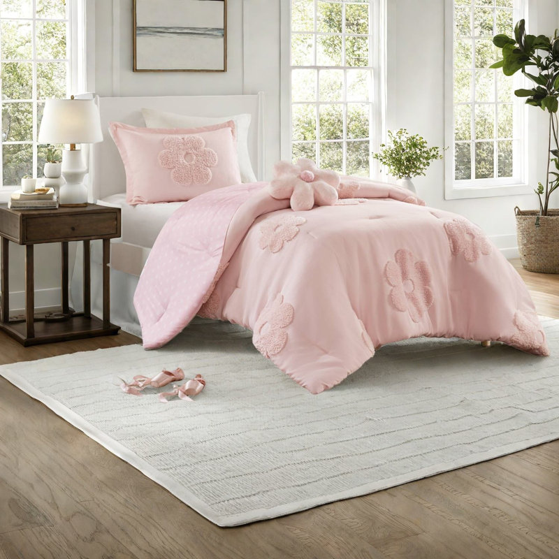 Luxurious Chenille Bedding Sets, Reversible Floral Style, Perfect For Home Comfort