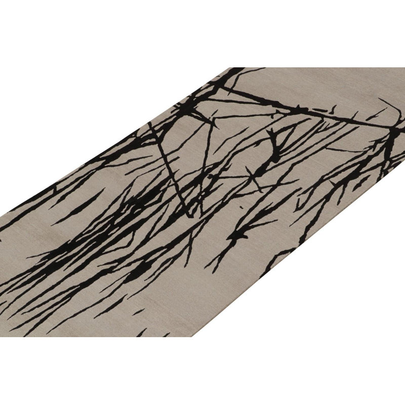 Handmade Silk and Wool Area Rug