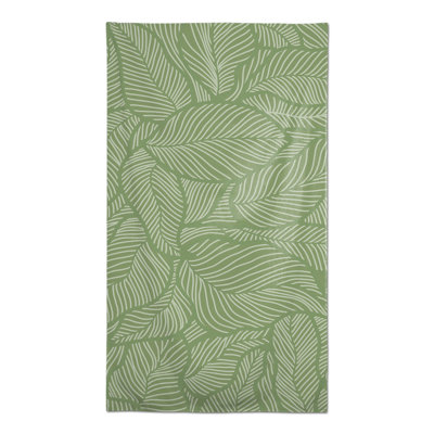 Dense Leaves Gray 5 Tablecloth