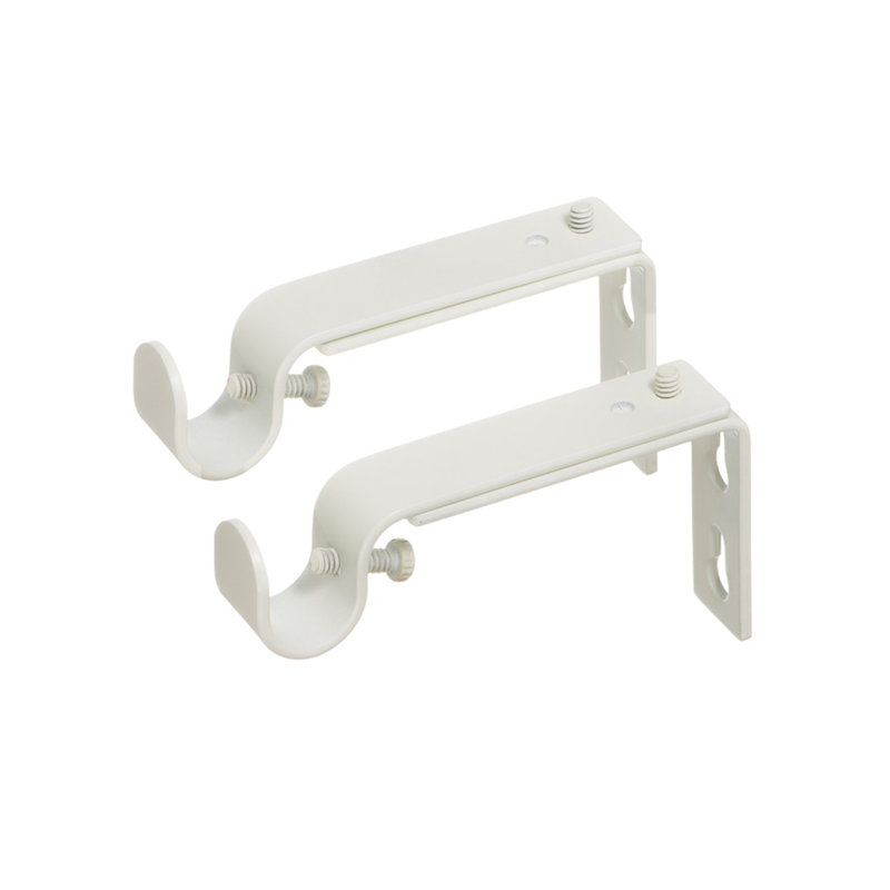  Supports réglables pour tringles à rideaux - pour tringles de 1/2 ou 5/8 po. Ensemble de 2 - ivoire, Ivoire ivoire