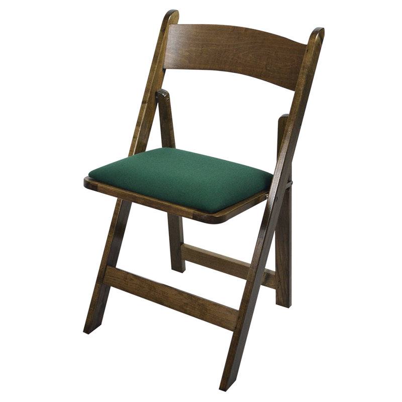 Maple Folding Chair, .5", Black Vinyl, Timberwood