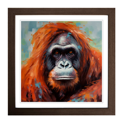 Orangutan Colour Field Painting - Framed Print