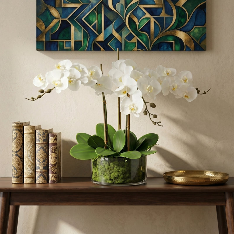 Organic Modern Orchid Arrangement