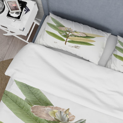 Ensemble de housse de couette Traditional Vintage Blossoming Flower II - microfibre de polyester