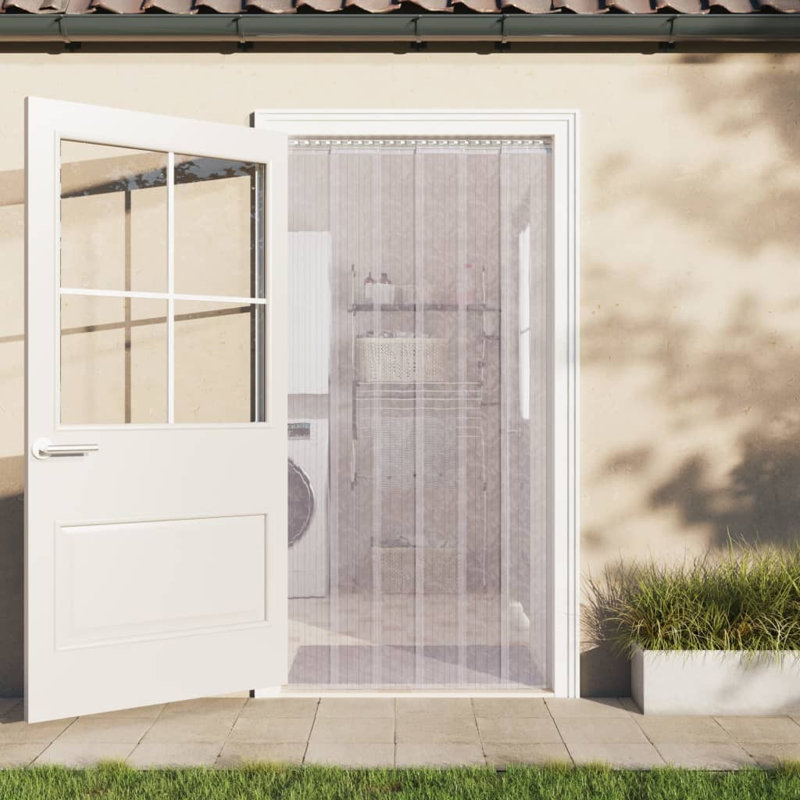 Plastic Sheer Door Curtain Single Panel, Width 20 x Drop 500 cm