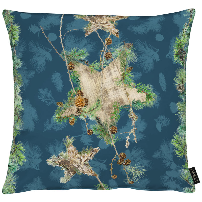 Square Cushion Cover, Green, 48 cm x 48 cm, Polyester