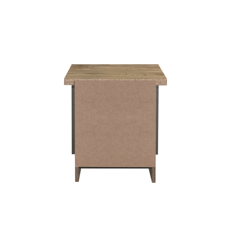 Highgate 2 Drawer Bedside Table, Dark Grey