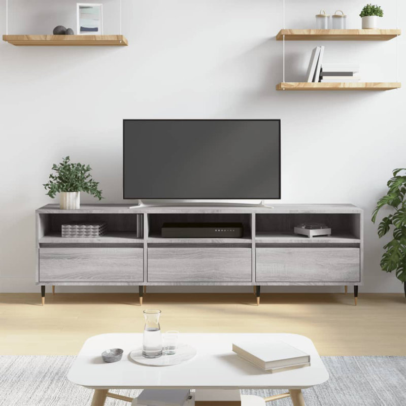 Barwin TV Stand for TVs up to 65", Grey Sonoma