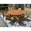 Reniqua Round Teak Outdoor Dining Table , 71'' in. W 71'' in. D