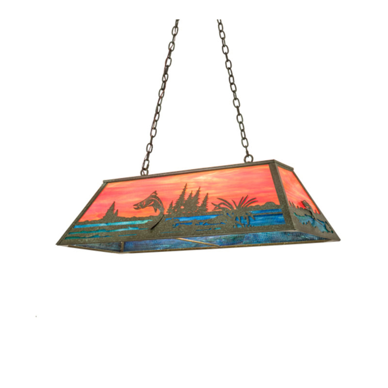 Trout And Fisherman 6 - Light Pendant