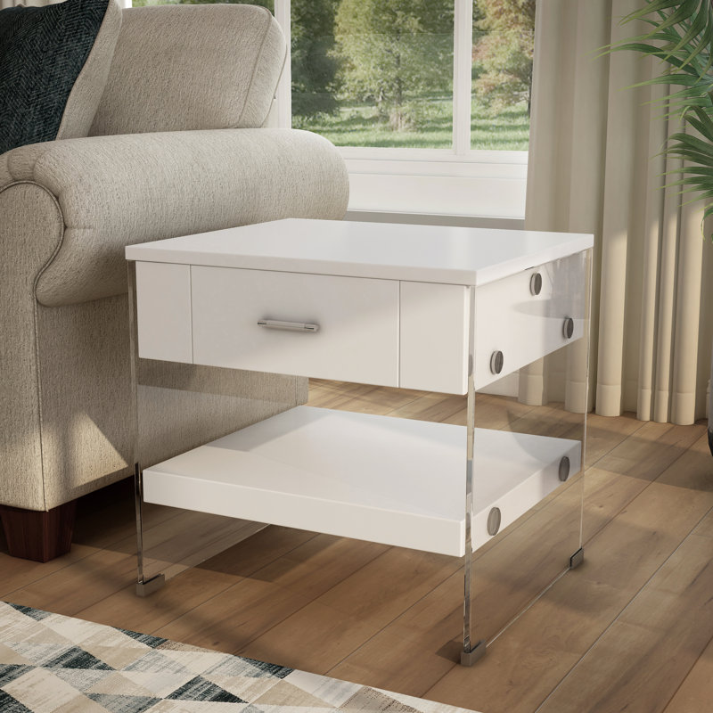 Juka 23.75" Width 1-Drawer End Table