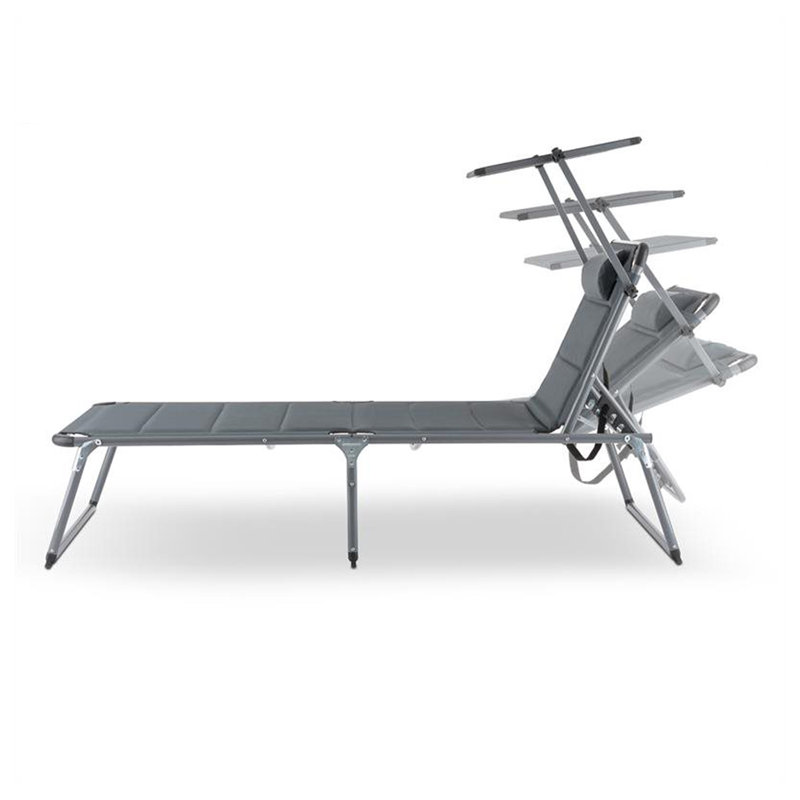 Folding Beach Chair, Gray