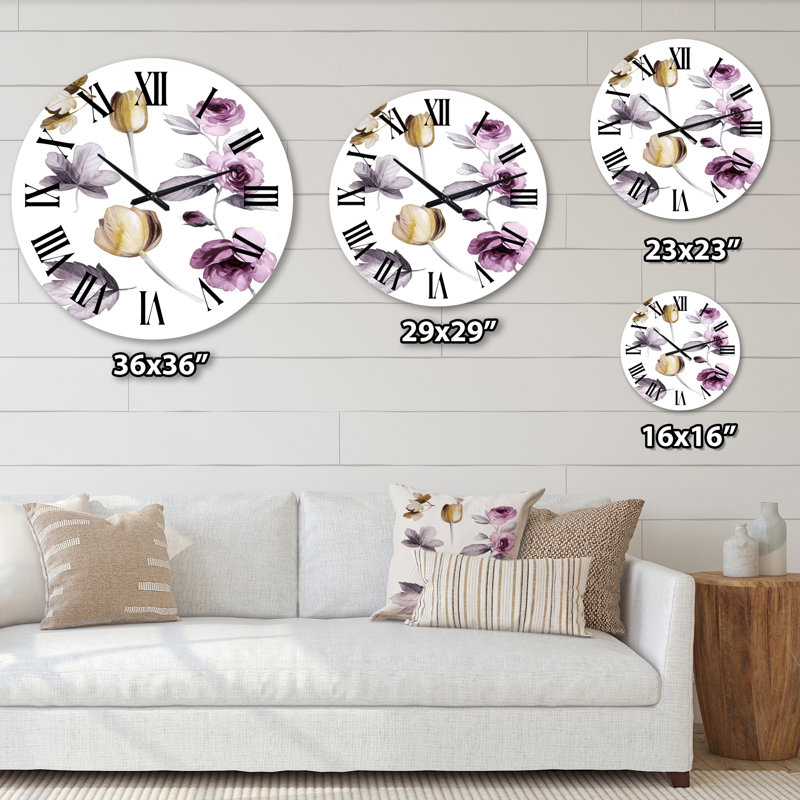 Wildflowers Wall Clock, Small