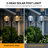 2-Heads Outdoor Solar Lamp Post Lights with Dusk to Dawn Sensor