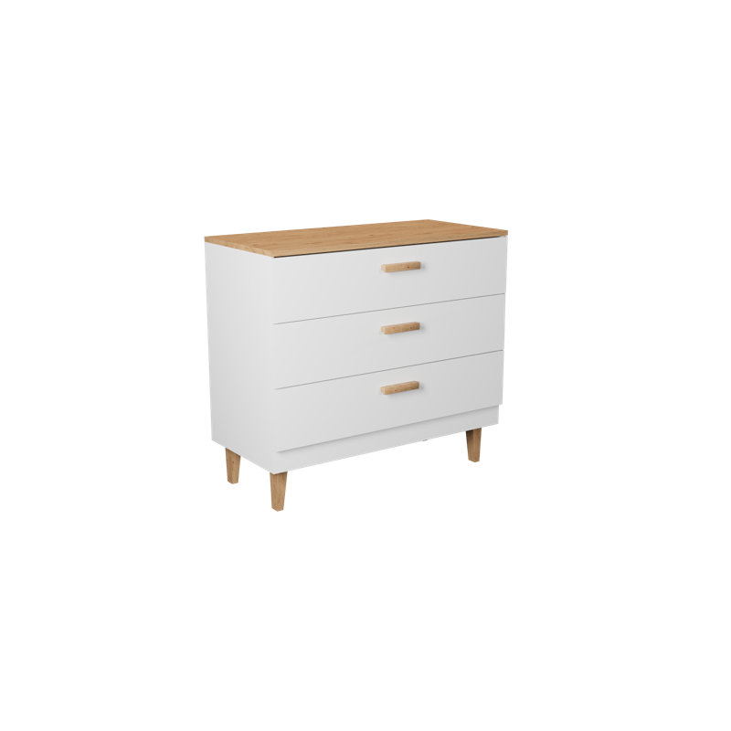 Amirah 100cm Sideboard, White/Brown