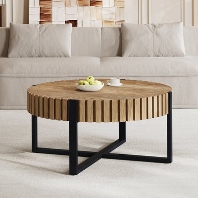 Table basse ronde, table basse cylindrique Handcraft