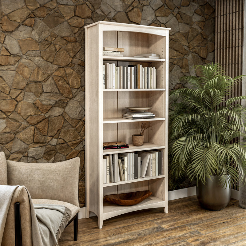 Colton Bookcase, (6 Shelves) 72" H x 30" W x 13"D, Light Oak