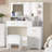 Makeup Vanity Table with Mirror & 9 LED Light Bulbs