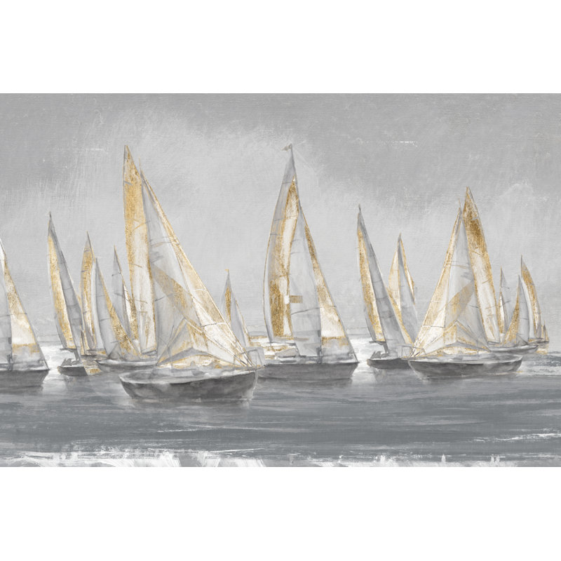 Sailing Horizon by Studio W - Painting Print, Black Floater Framed, 81cm H x 122cm W