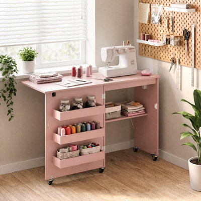 MDF Armoire Desk with Built-In Electrical Outlet