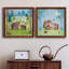 «Woodland Family Bears», ensemble de 2 peintures sur toile encadrées-1848392011-1848392010