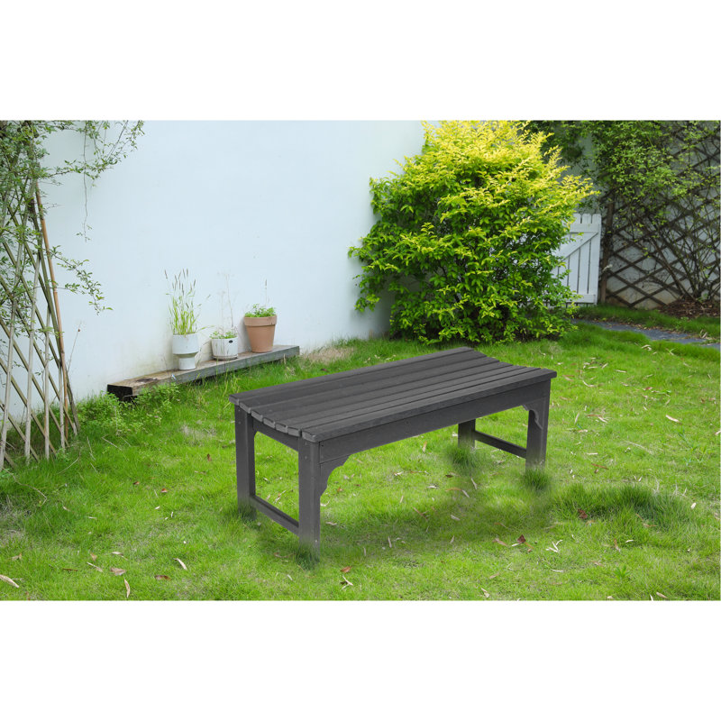 Gray Balcony Bench - All Weather, Protected, , 500Lbs Capacity, Classic Design Backyard Fire Pit Warm Gathering, Gray
