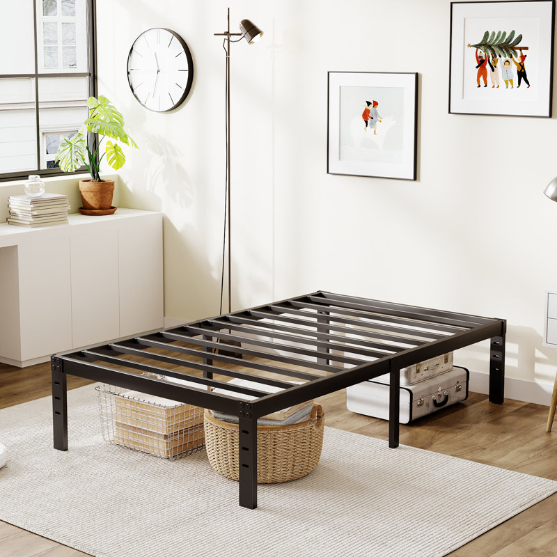 Dmitri 16" Heavy Duty Steel Platform Bed Frame, Twin