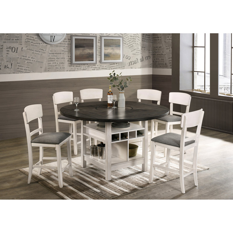 Tabouret de bar transitionnel à hauteur de comptoir 2 pièces, gris craie, pieds évasés, assise rembourrée pour la zone 2 pièces, dossier gris, siège, pièce de style évasé contemporain