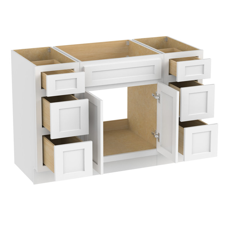 Meuble-lavabo simple 48 po, Blanc