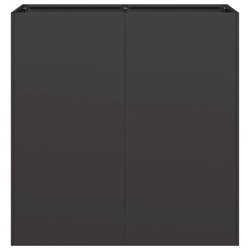 Planter 40x80 Cm Cold-Rolled Steel, 80cm H x 80cm W x 40cm D, Black