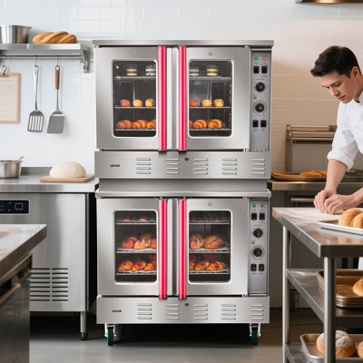 Double Deck Gas Convection Oven Full Size 40000 BTU x 2 Commercial Oven