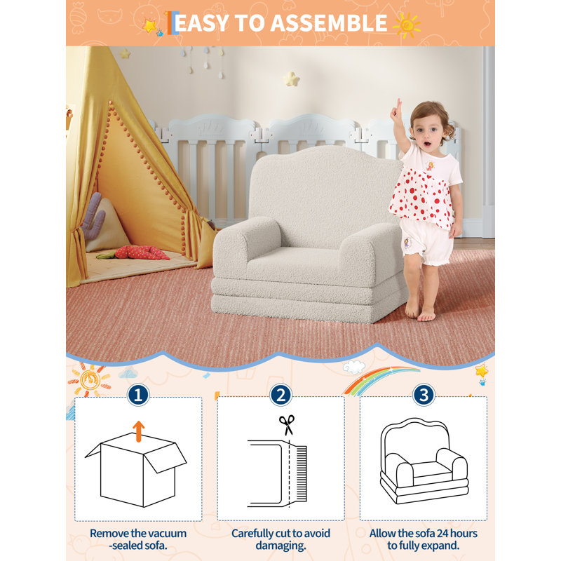 Children's Foam Chair, White