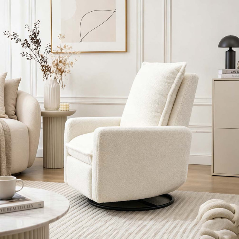 Fauteuil inclinable et pivotant, White