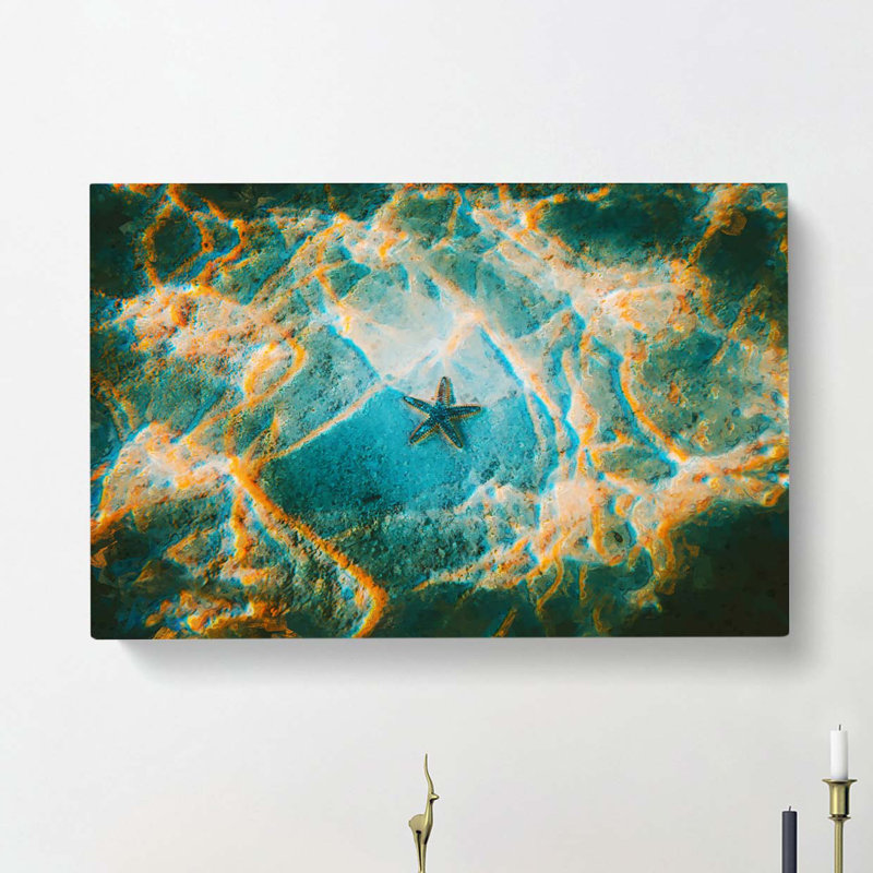 A Starfish On The Ocean Floor - Wrapped Canvas, 35cm H x 50cm W x 3cm D