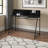 Rochadh Hutch with Shelf Black Finish Computer Desk with Metal leg, 39.01" H X 46.95" W X 23.47" D-97018636