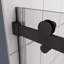 Porte lisse en verre trempé coulissant à finition mate pour salle de bain