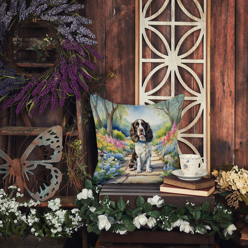 Coussin décoratif intérieur / extérieur Spring Path, H 14 po x l 14 po