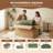 Boneless Corduroy Boneless Couch, Compression Sofa with Deep Seat, No Assembly Required, Comfy Loveseat Sofa with 2 Pillows, Sofa Couches for Living Room/Apartment-632237834-627386247
