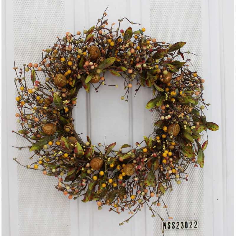 Handcrafted Faux Berry Foam 20'' Wreath