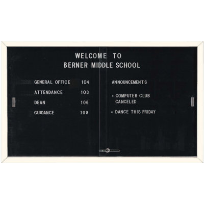 AARCO No Felt Metal Letter Board