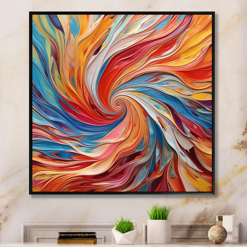 Spiral Symphony IV sur impression sur toile, Cadre flottant noir, H 30 po x l 30 po x P 1 po