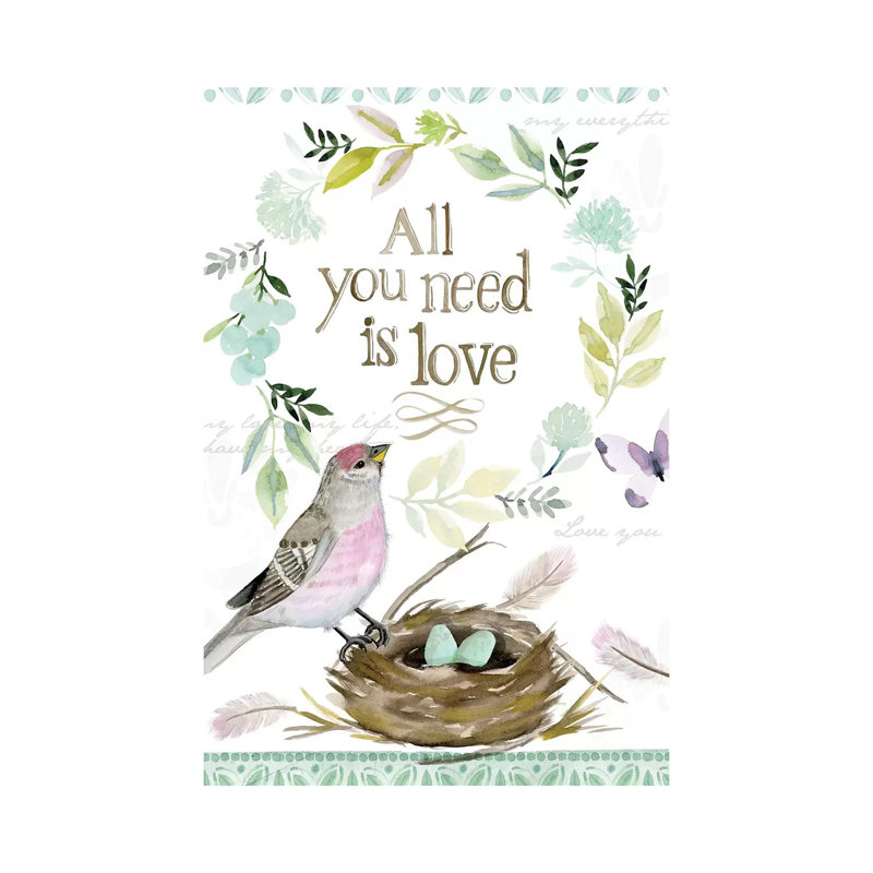 All You Need Is Love Nest by Stephanie Ryan - Print on Canvas, 45.72cm H x 30.48cm W x 1.91cm D, Wrapped Canvas